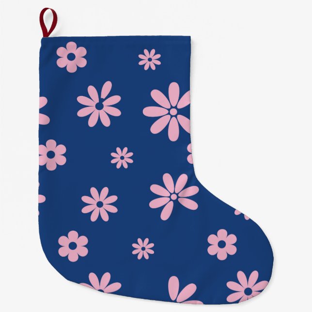 Grande Chaussette De Noël Fleurs et pétales 13 (Devant)