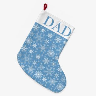 Grande Chaussette De Noël Flocon de neige