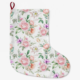 Grande Chaussette De Noël Floral