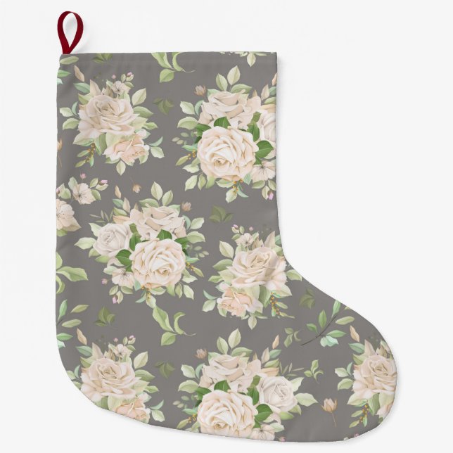 Grande Chaussette De Noël Floral (Devant)