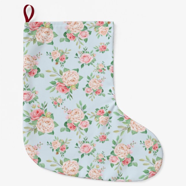 Grande Chaussette De Noël Floral (Devant)