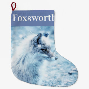 Grande Chaussette De Noël Fox personnalisable