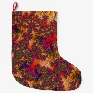 Grande Chaussette De Noël Fractal éblouissant