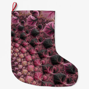 Grande Chaussette De Noël Fractale rose
