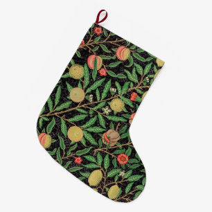 Grande Chaussette De Noël Fruits et feuillages vintages - Gros Christma