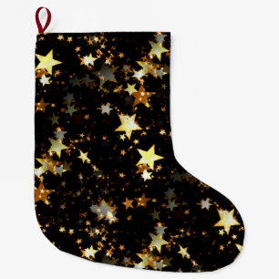 Grande Chaussette De Noël galaxie or xmas stockage de noël