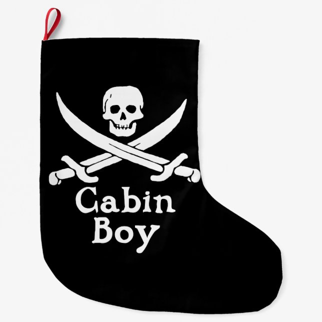 Grande Chaussette De Noël Garçon cabine (Devant)