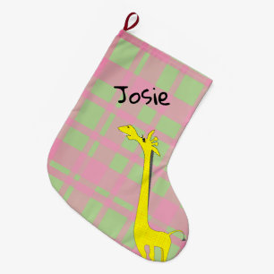 Grande Chaussette De Noël Giraffe de dessin