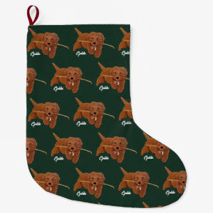 Grande Chaussette De Noël Goldie Doodle
