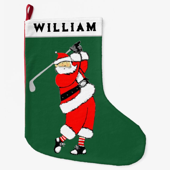 Grande Chaussette De Noël Golf Noël (Devant)
