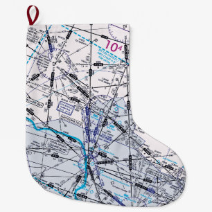 Grande Chaussette De Noël Graphique à basse altitude