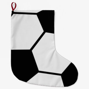 Grande Chaussette De Noël Graphisme de ballon de football classique Fan de s