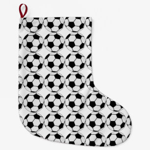 Grande Chaussette De Noël Graphisme de ballon de football classique Fan de s