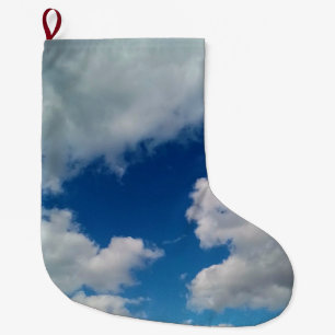 Grande Chaussette De Noël Gros coins de nuage