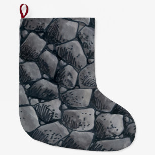 Grande Chaussette De Noël Grosse réserve de Noël de Charbon