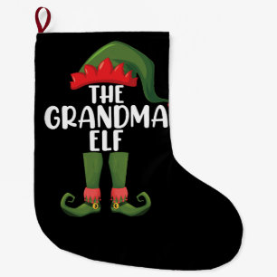 Grande Chaussette De Noël Groupe de Noël de la famille correspondante de Gra