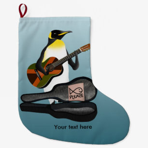 Grande Chaussette De Noël Guitare du roi Penguin Reggae