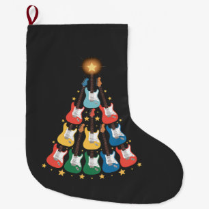 Grande Chaussette De Noël Guitare Instruments de musique électrique Arbre de