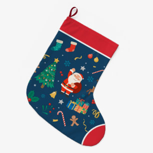 Grande Chaussette De Noël Ha Ha Joyeux Noël Grand Noël Stocker
