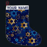 Grande Chaussette De Noël Hanoukka Chanukah bleu moderne Noël juif Lar<br><div class="desc">Hanoukah,  menorah,  décoration de maison,  décoration Hanoukka,  menorah colorée,  Décembre juif,  menorah stocké,  personnalisée,  festival de lumières, </div>