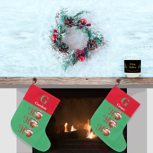 Grande Chaussette De Noël Ho Ho Ho Christmas Basket