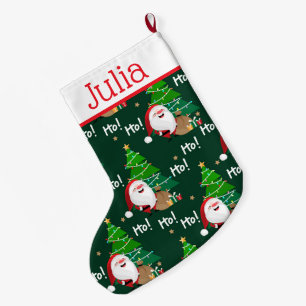 Grande Chaussette De Noël Ho Ho Ho Père Noël