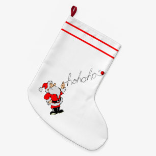 Grande Chaussette De Noël Ho Ho Ho Père Noël