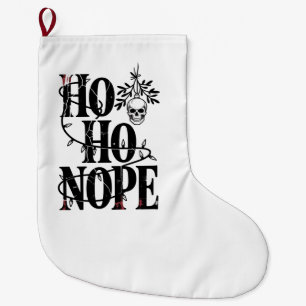 Grande Chaussette De Noël Ho Ho Niet" Drôle de Crâne Gothique Sombre