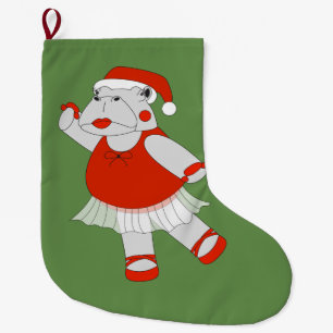 Grande Chaussette De Noël illusima Ballerina Hippo - Spécial Noël