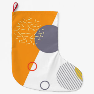 Grande Chaussette De Noël Illustration géométrique urbaine, cool, unique, te
