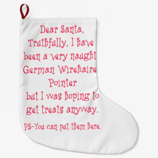 Grande Chaussette De Noël Indicateur à poils durs allemand vilain