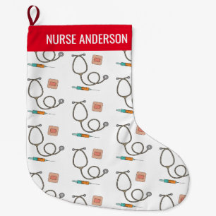 Grande Chaussette De Noël Infirmière Médicale