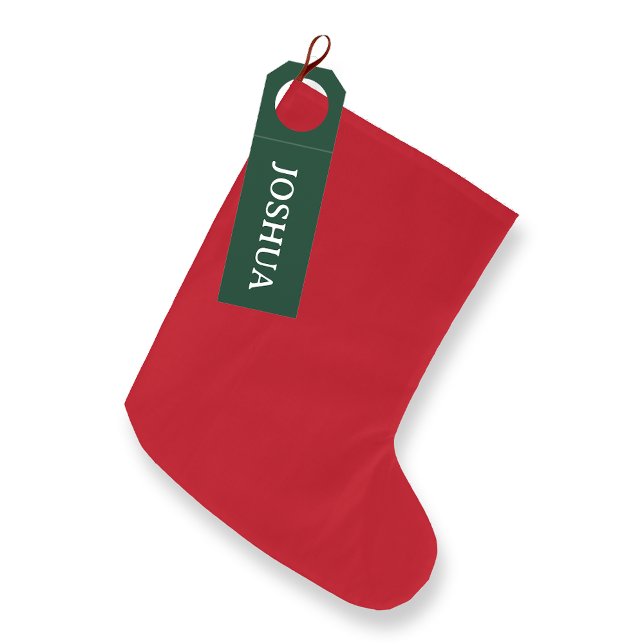 Grande Chaussette De Noël Invité universel rouge solide réserve de Noël (Créateur téléchargé)