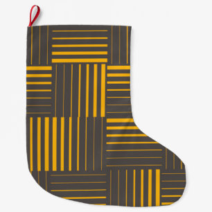 Grande Chaussette De Noël Jaune, cool, unique, tendance, lignes modernes