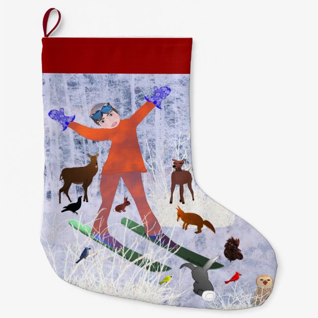 Grande Chaussette De Noël Joie de Noël LeeMarie's Creative Design (Devant)
