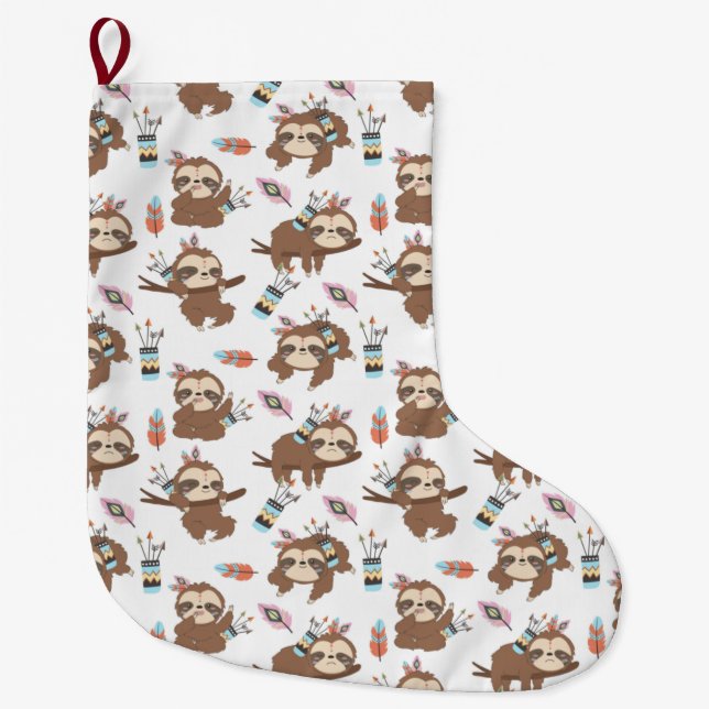Grande Chaussette De Noël Jolies fentes (Devant)