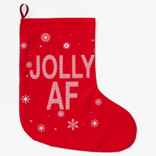 Grande Chaussette De Noël Jolly AF Funny Ugly Sweat de Noël