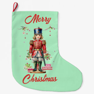 Grande Chaussette De Noël Jouet Soldat Arbre de Noël