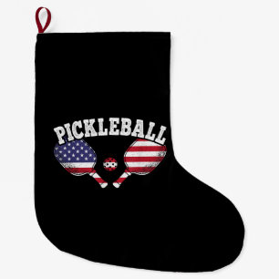 Grande Chaussette De Noël Joueur de basket-ball américain Vintage Pickle Bal