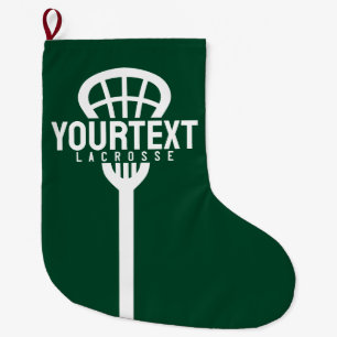 Grande Chaussette De Noël Joueur de crosse TEXTE PERSONNALISÉ Team Mesh Spor