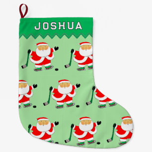Grande Chaussette De Noël Joueur de hockey