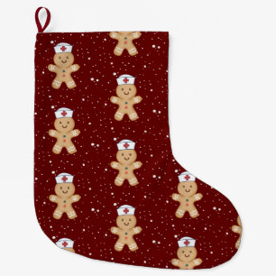 Grande Chaussette De Noël Journée de l'infirmière féminine Maman appréciatio