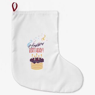 Grande Chaussette De Noël Joyeux anniversaire