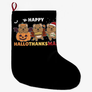Grande Chaussette De Noël Joyeux Hallothanksmas Quokkas Christmas Quokka