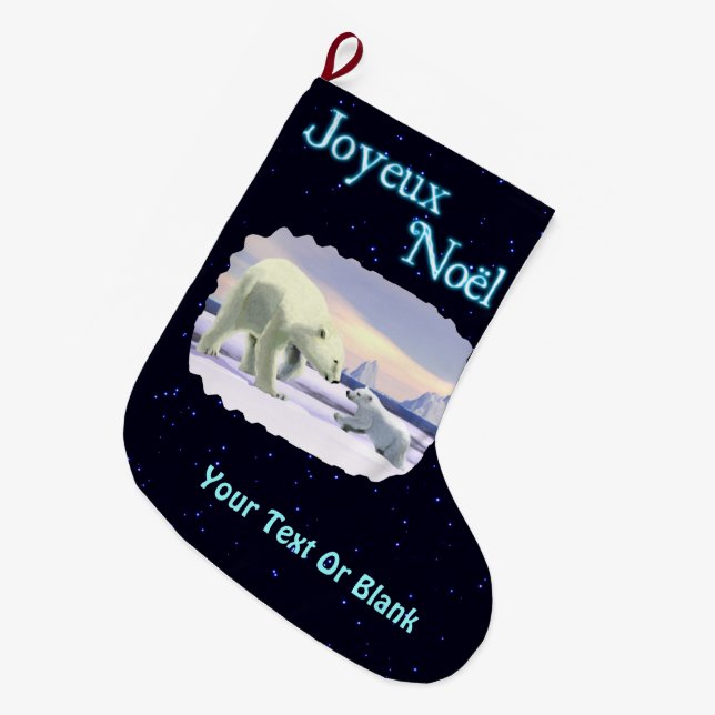 Grande Chaussette De Noël Joyeux Noё l - Mama Nose Best (Devant (Accrochage))