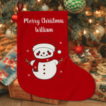 Joyeux Noël Bonhomme de Neige Mignon Nom Personnal