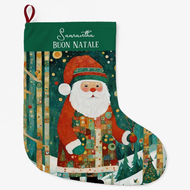 Grande Chaussette De Noël Joyeux Noël Christmas  (Devant)