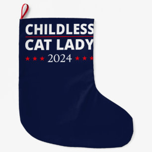 Grande Chaussette De Noël Kamala Harris - Enfless Cat Lady 2024 III