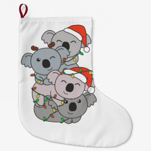 Grande Chaussette De Noël Koala Arbre de Noël Animaux de Noël Koalas