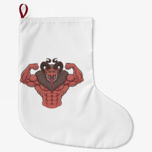 Grande Chaussette De Noël Krampus Noël Flexion Musculaire Fitness Effrayant